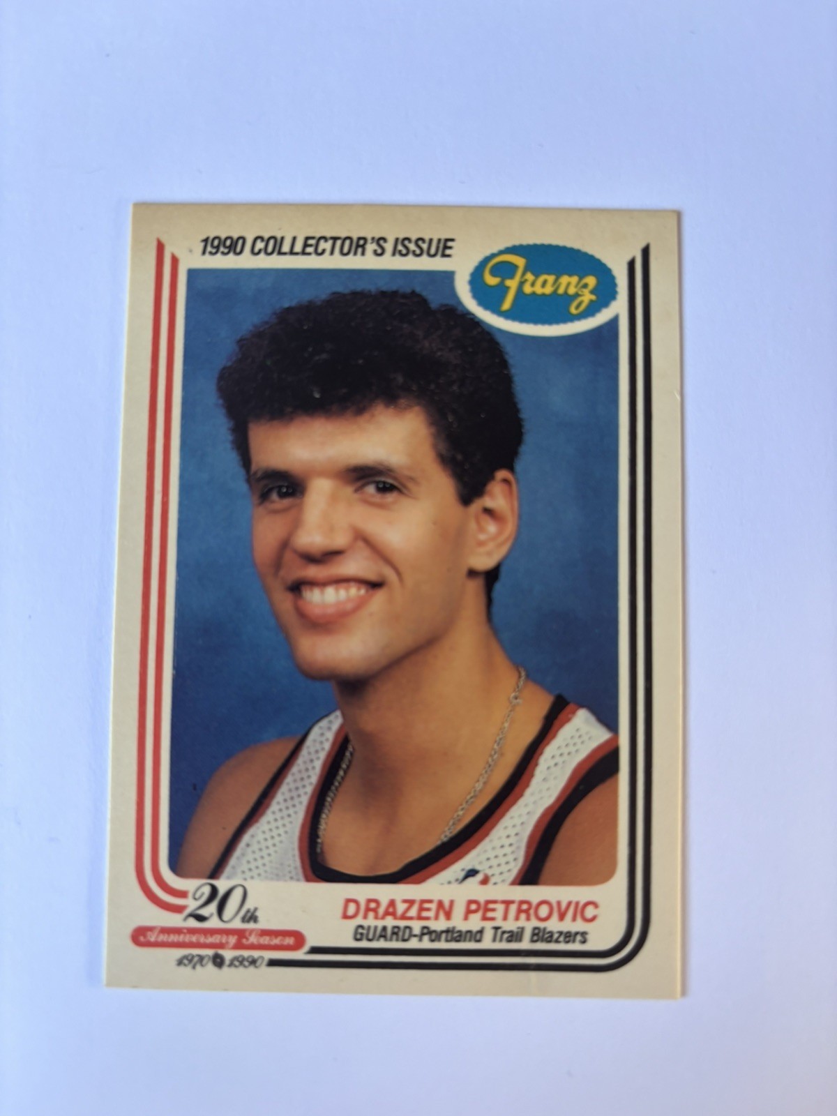 1989-90 Franz Bread * Portland Trail Blazers * Drazen Petrovic #8 * Food Issue 