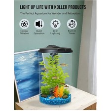 Impact-Resistant 3-Gallon Aquarium with 7 Colors