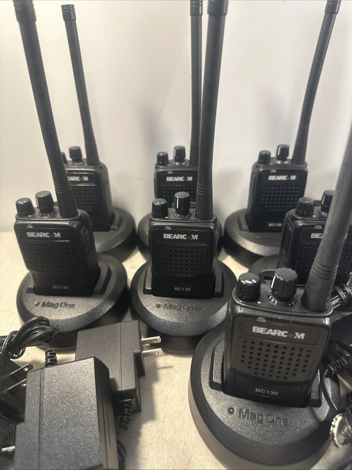 Lot of 9 Motorola Bearcom BC130 16ch AAH84KDJ8AA2AN VHF 150-174 Radios Full Set - Image 2 of 4