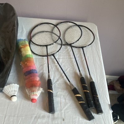Crane Badminton Set with 4 Rackets, Shuttlecocks, and Carry Bag