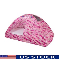 Kids Camo Bed Tent Play Fort Imaginative Fun Twin Size Portable Waterproof New