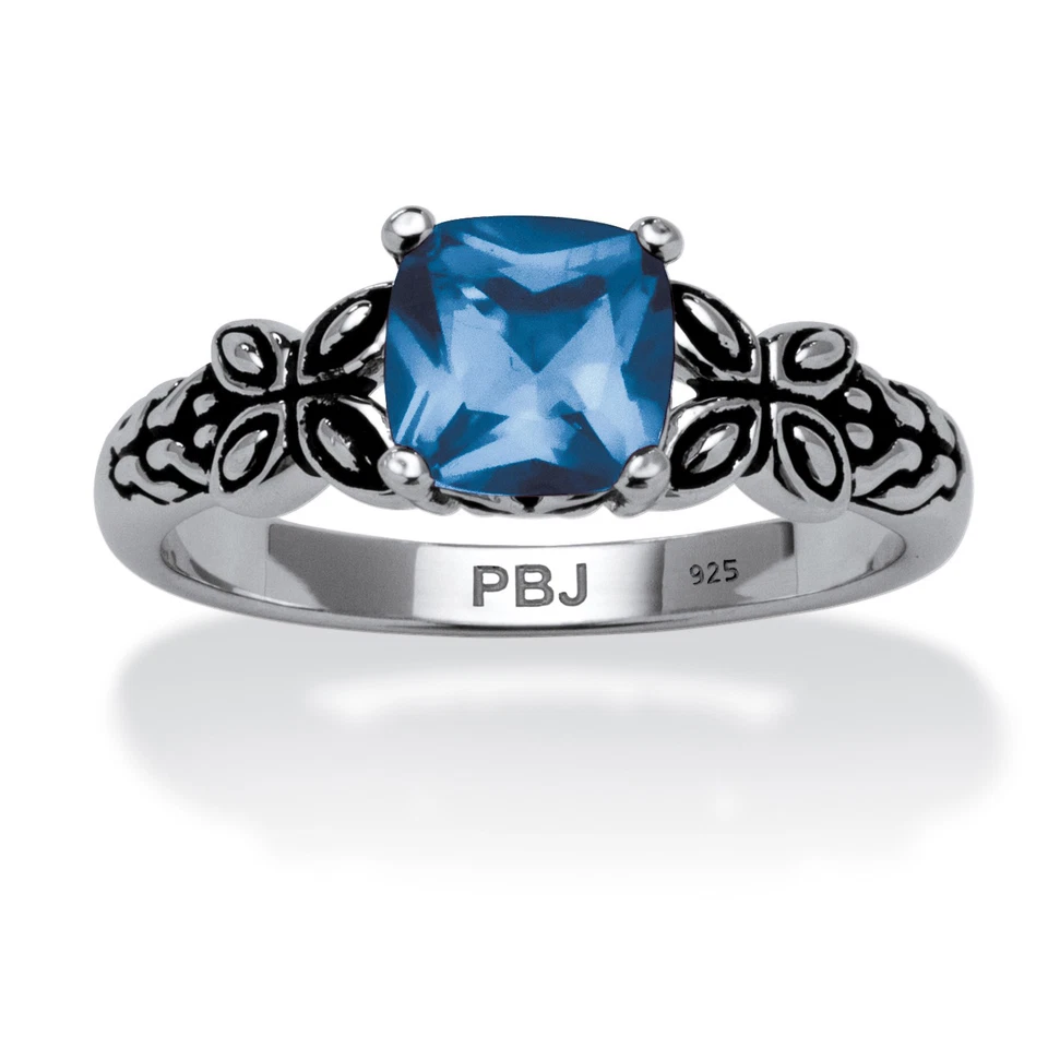 Birthstone Ring in Antiqued Sterling Silver - Image 3 of 4