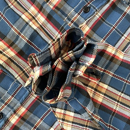 Camisa Plana Algodón A Prueba de Escarcha Años 70 Hombre US Multicolor Buen Estado - Imagen 7 de 9