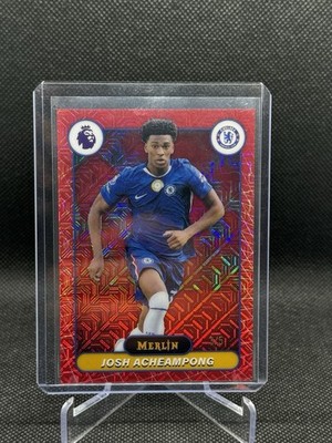 Josh Acheampong| 2025/26 Topps Merlin Premier League| Red Refractor /5 | Chelsea