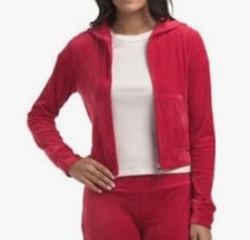 Top Only Juicy Couture OG Big Bling Velour Tracksuit Pants And Hoodie Womens L