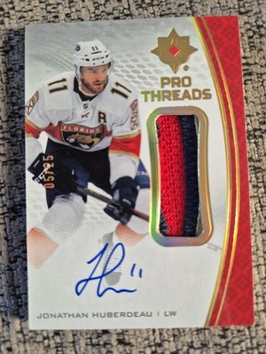 21-22 Ultimate Hockey Jonathan Huberdeau Pro Thread Patch Auto 5/25