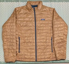 Patagonia Nanopuff Full Zip Jacket in Mulch Brown Men's Size XL