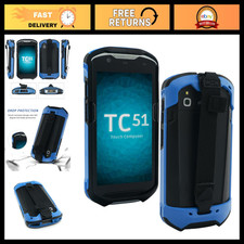 Rugged Protective Bumper Case with Hand Strap for Zebra TC51 TC52 TC56 TC57 - Bl