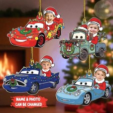 Personalized Kids Acrylic Christmas Ornament  Custom Name  Photo Gift
