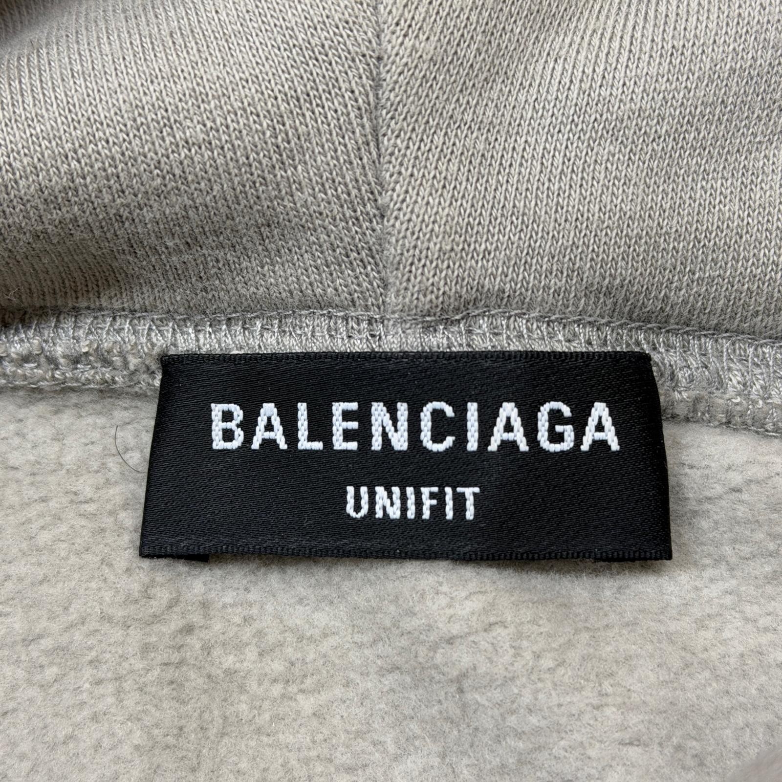 BALENCIAGA 21AW Barcode logo print hoodie Parker 651799 TKVE6 gray XL （925... thumbnail 4