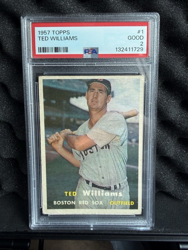 Ted Williams 1957 Topps PSA 2 #1 Boston Red Sox
