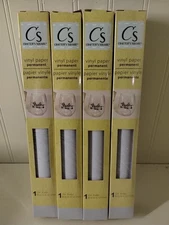 CRAFTERS SQUARE: PERMANENT VINYL PAPER-LIGHT GLOSSY GRAY (12' X 48") LOT of 4