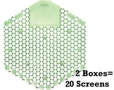 Fresh Products Wave 3D Cucumber Melon Scented Urinal Screen [2 Boxes=20 Screens]