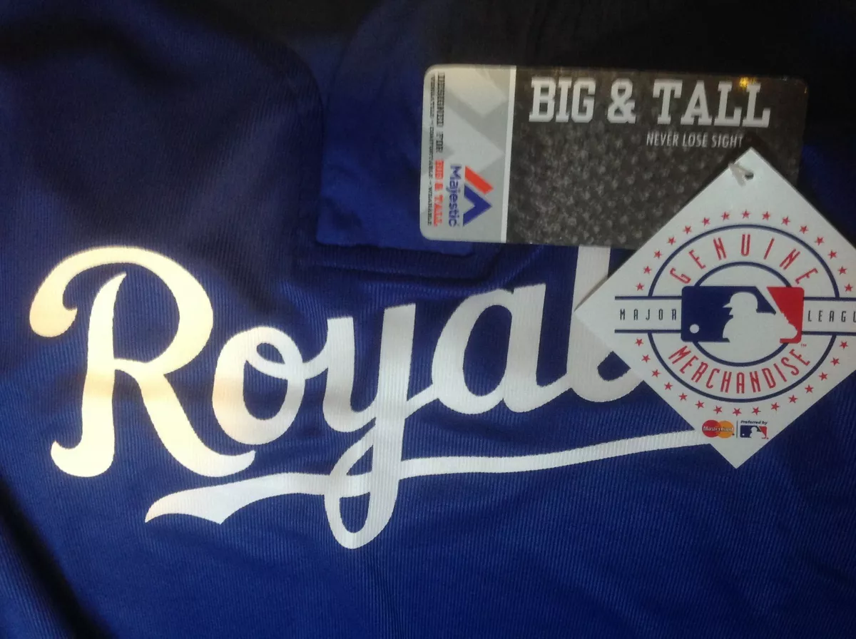 Kansas City Royals MLB BLUE Cool Base 2 button Jersey BIG &