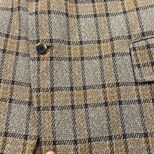 Garrison Park Vtg 70s 2-Button Blazer (Fits 46R) Plaid Tartan Check Sport Coat - Picture 8 of 12