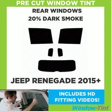 For Jeep Renegade 2015+ Pre Cut Window Tint Kit 20% Dark Rear Car Tinting Film