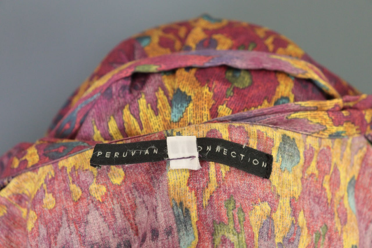 PERUVIAN CONNECTION Multicolor Drowstring A-Line … - image 14