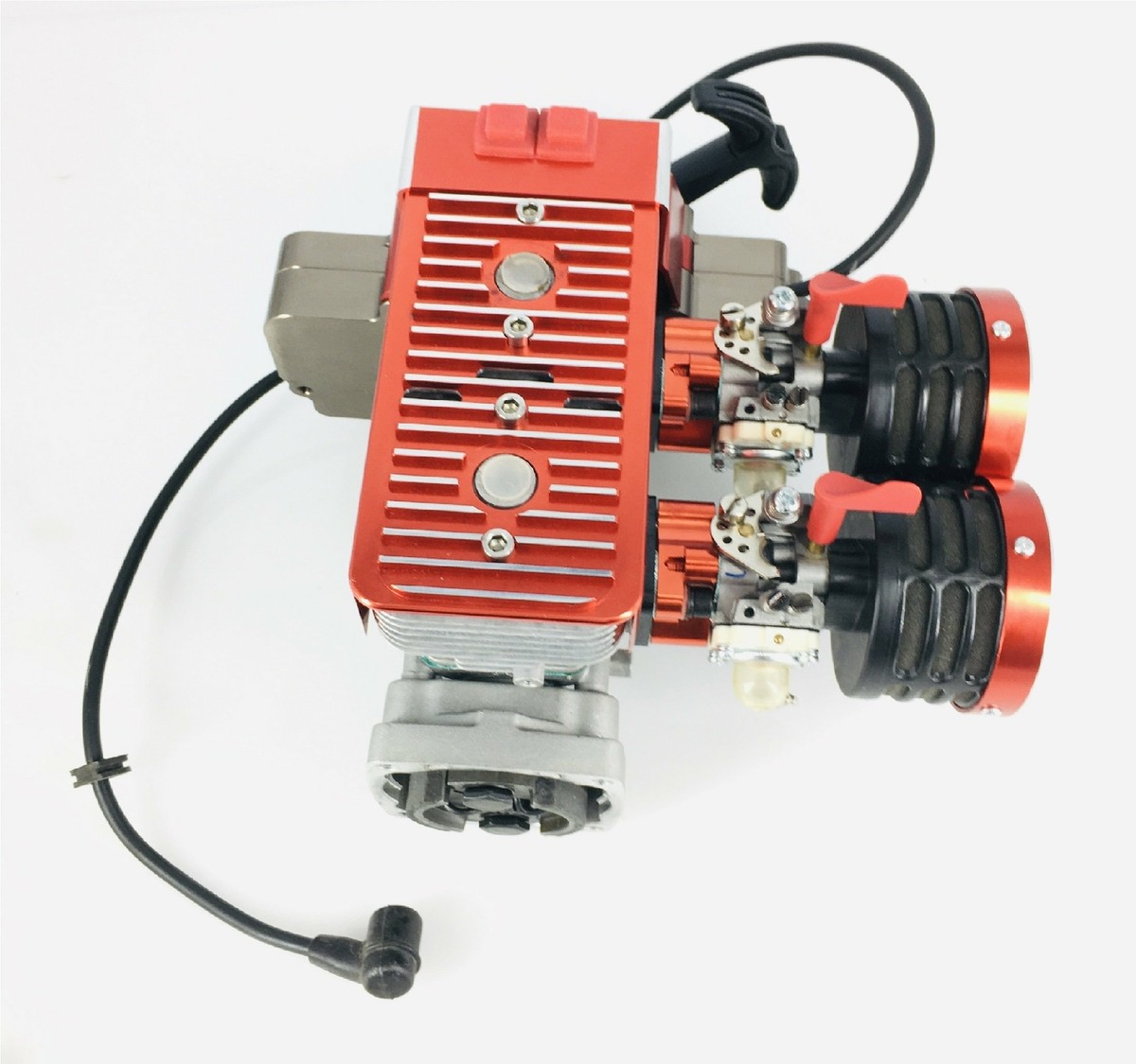 QJ 58cc Gasoline Twin Left Side Exhaust Engine for 1 5 Scale QJ 58cc Gasoline Twin Left Side Exhaust Engine for 1 5 Scale