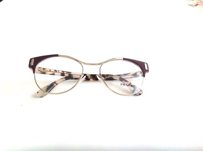 Prada Eyeglasses VPR 61T Gold/Burgundy/Havana VAX-1O1 Size  display picture 3