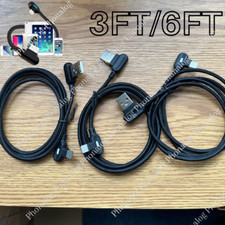 90  Right Angle USB Charger Cable Fast Charging Cord For iPhone 14 13 12 11 8 XR