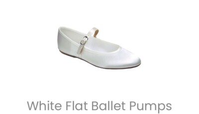 white flat ballet pump shoes Communion/Flower Girl Size 10