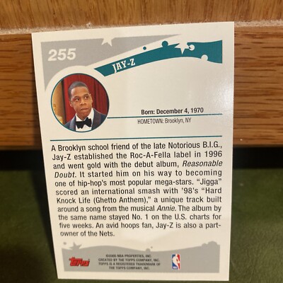 2005-06 Topps Jay-Z #255 Rookie Card RC Rap Hip Hop Icon. #4 | eBay