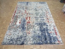 9'11 x 14'1 Hand Knotted MultiColor Modern Abstract Oriental Rug With Silk G8198