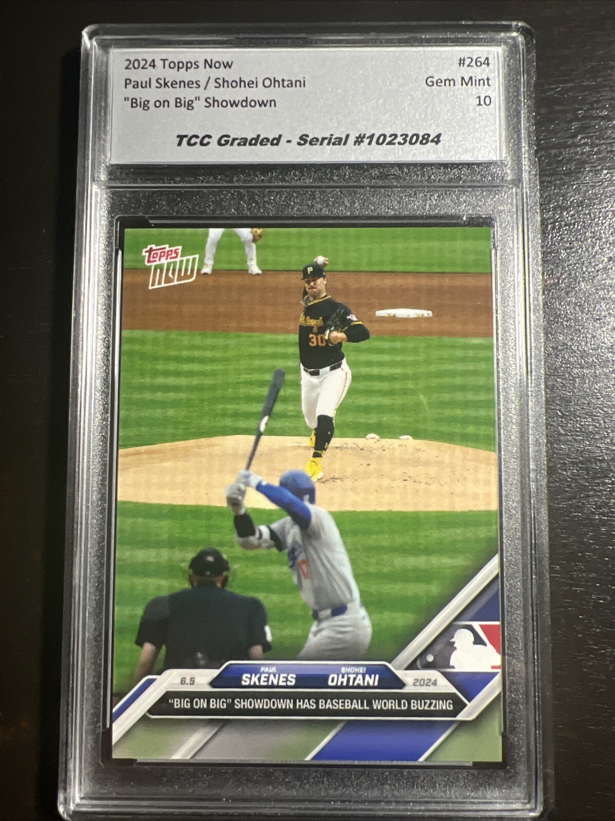 2024 Topps Now Shohei Ohtani NL MVP Award Winner Card - TCC Graded