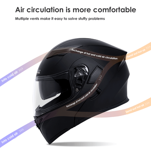 Motorcycle Helmet With Bluetooth Headset Modular Flip-Up Motorbike Helmets DOT - Picture 8 of 21