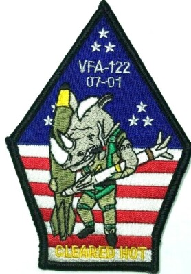 U.S. NAVY VFA-122 ''CLEARED HOT'' PATCH FLYING EAGLES NAVAL AVIATION F-18 (USN12)