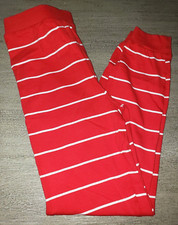 boys girls NEW NWOT RED WHITE STRIPE SLEEP PANTS pajama pull on SIZE 7 CUTE
