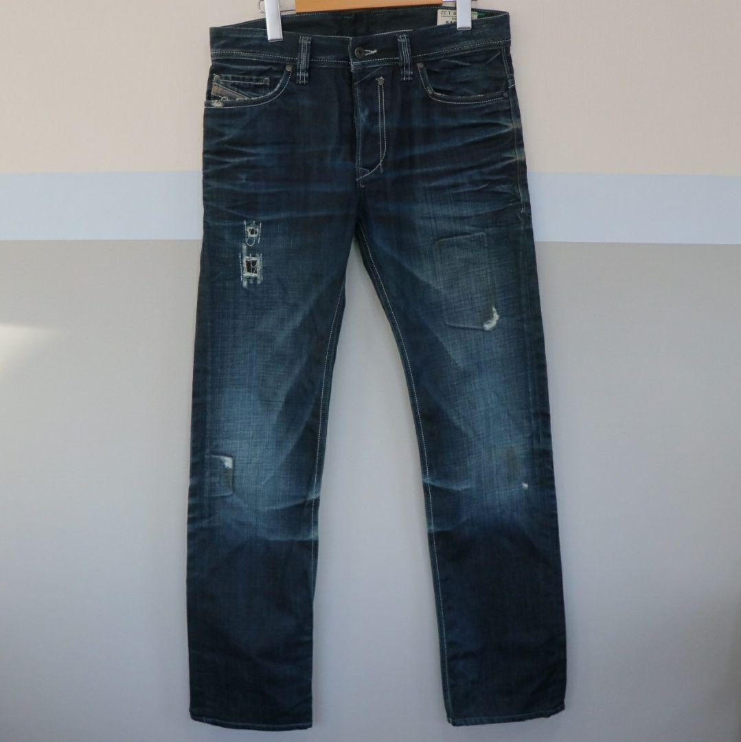 DIESEL SAFADO ダメージブリーチ加工デニム！イタリア製！雰囲気◎ Diesel Men M Safado 008J1 Distressed Denim Pants Size 28