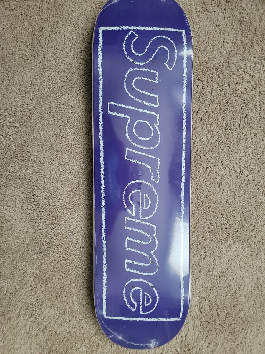 Supreme KAWS Chalk Logo SkateboardPurple