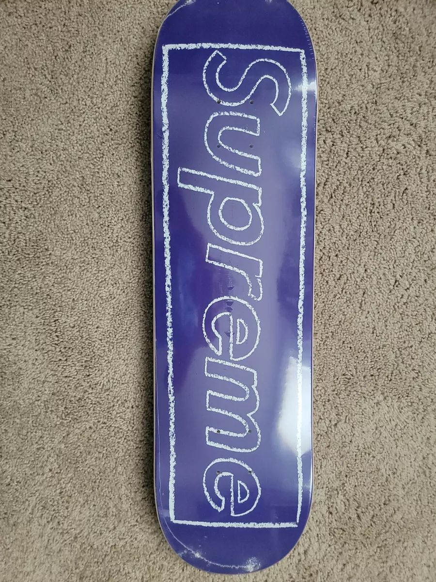 Supreme KAWS Chalk Logo Skateboard Deck Purple Violet 8 3/8 | eBay