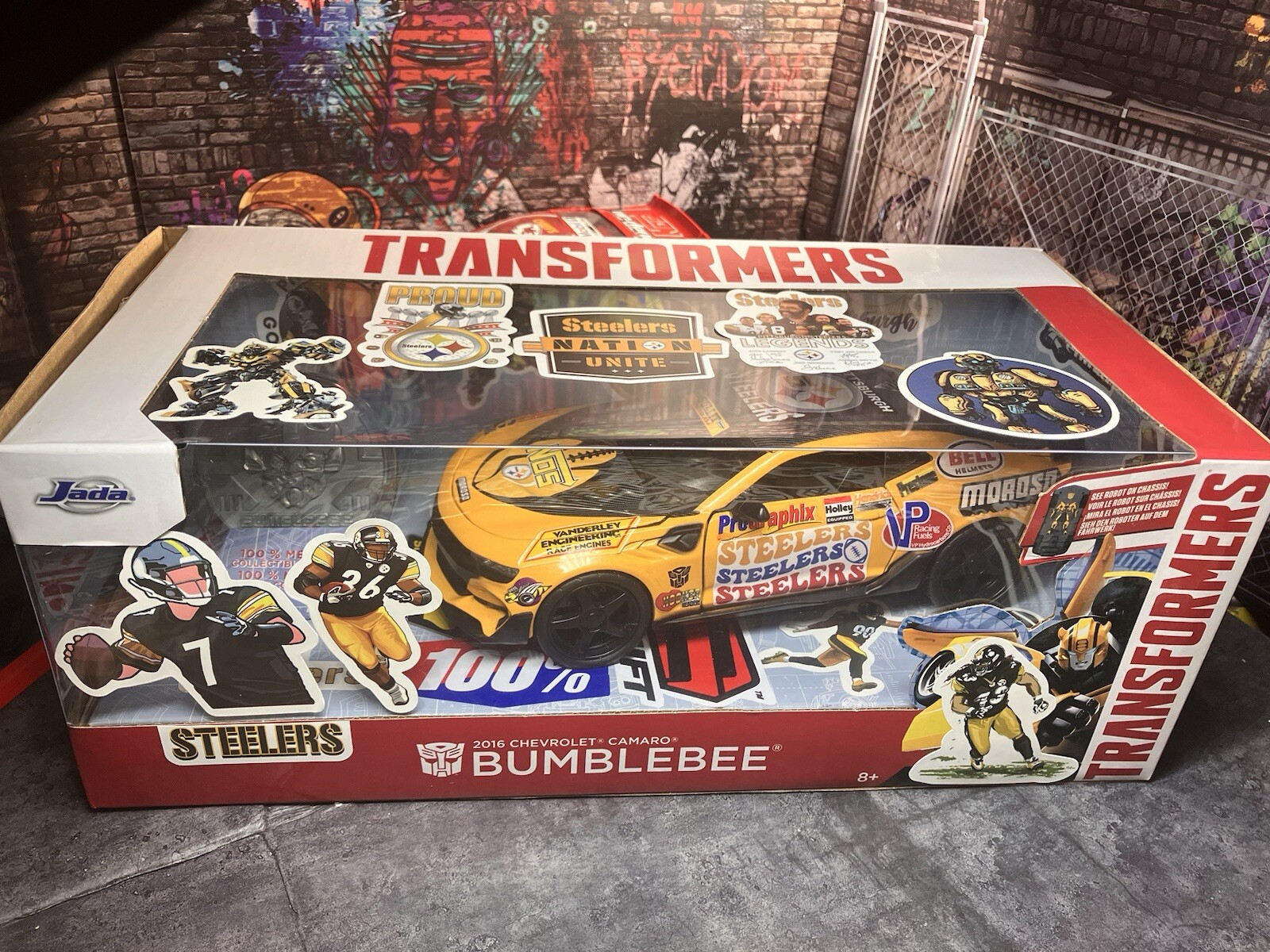 Pittsburgh Steelers Jada Bumblebee 2016 Chevrolet Camaro Transformers w/ Coin