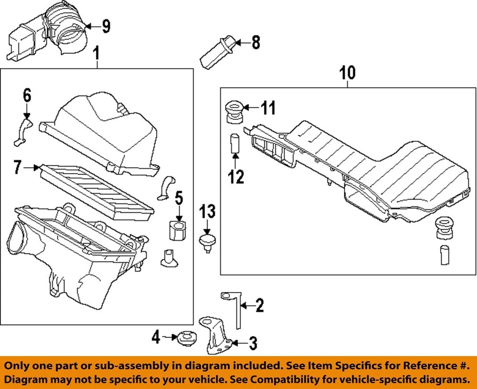 Used Fuel Injection Air Flow Meter fits: 2016 Nissan Murano thru 12/31/15 Grade - Image 2 of 4
