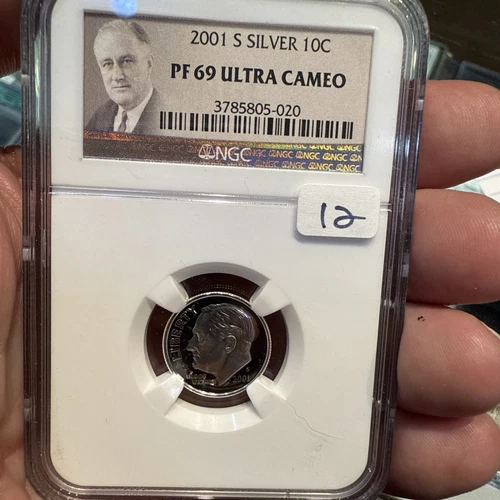 2001-S Proof Silver Roosevelt Dime NGC PF69 Ultra Cameo