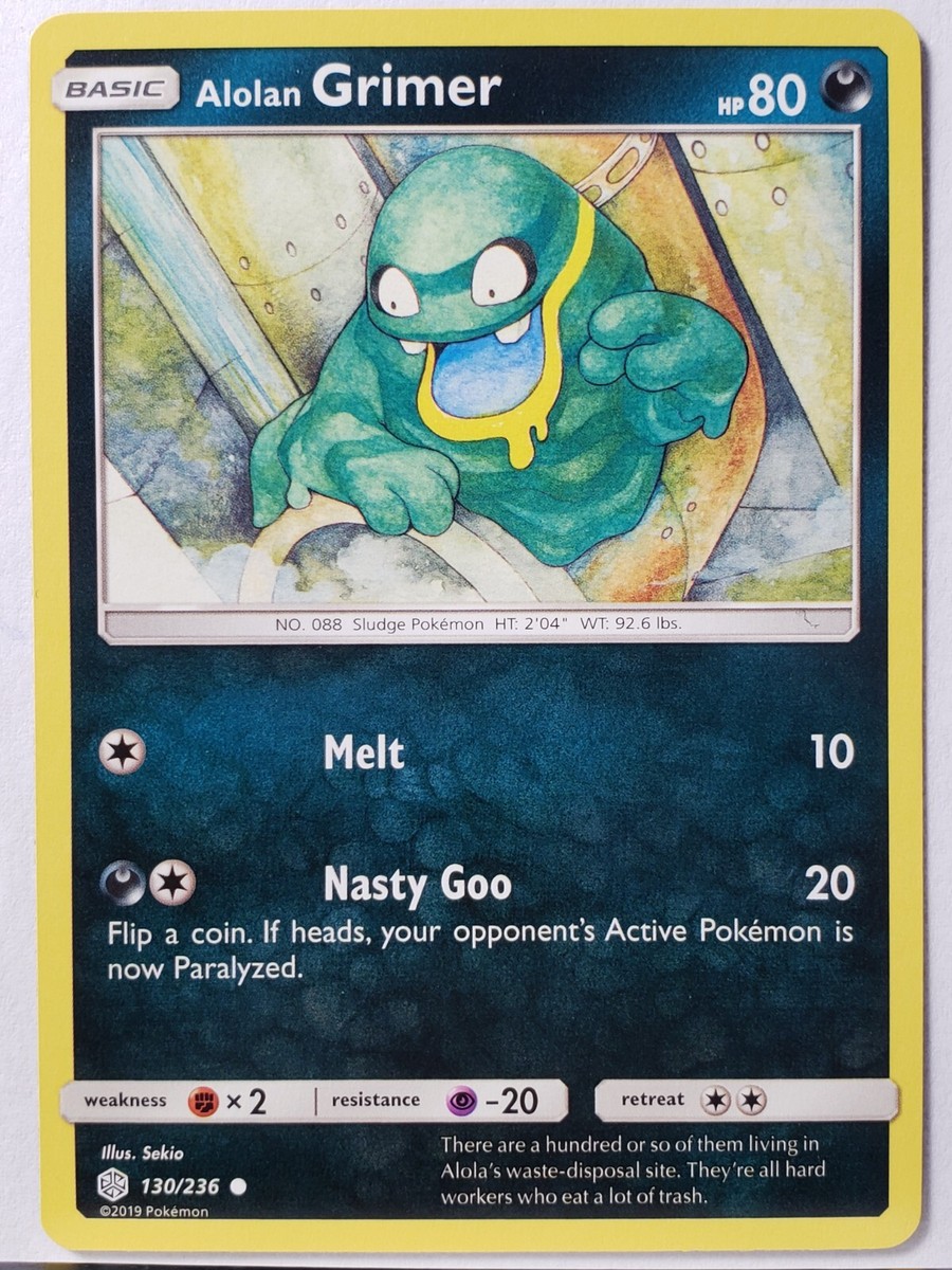 alolan grimer pokemon card value - 130/236 Darkness Collect Draw 2 cards Alolan Grimer #57 Prices |