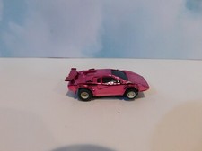 Tyco Ho Slot Car Lamborghini Countach Pink Chrome