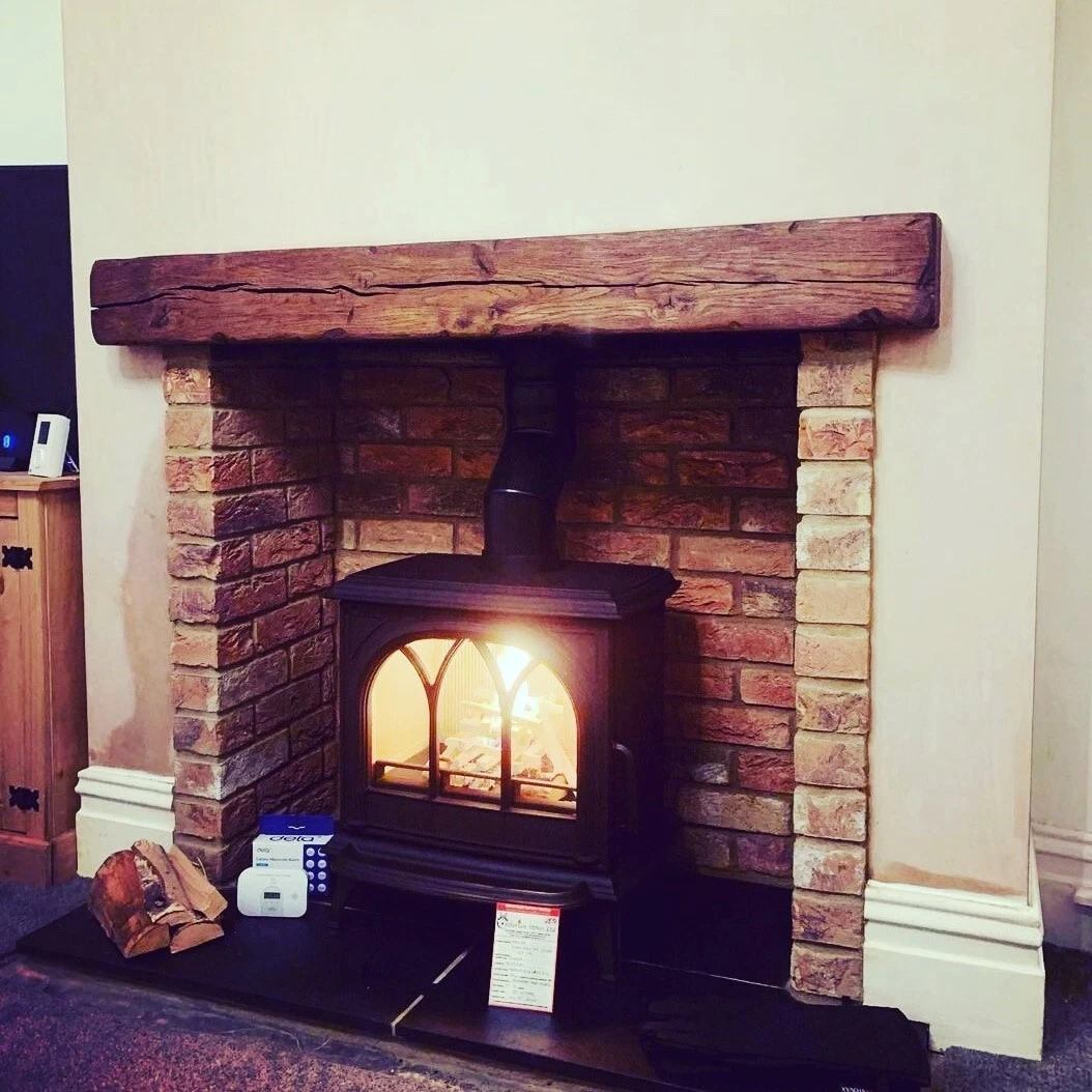 Reclaimed SOLID OAK BEAM Fireplace Mantel Mantle Shelf Lintel Mantelpiece  6x6 | eBay