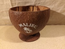 MALIBU RUM COCONUT SHELL TIKI GLASS LOGO PUB BAR CLUB