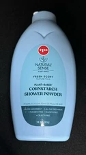 6 Natural Sense After Shower Talc Free Deodorant Body Powder FRESH SCENT 10oz