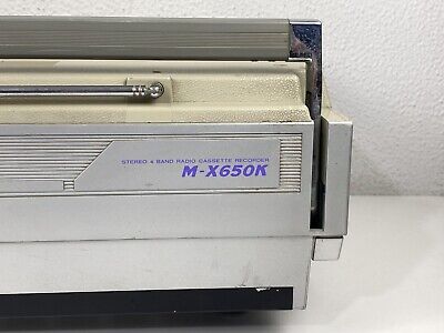 Vintage 1982 Sanyo M-X650K Radio Cassette Recorder Boombox Vintage 1982 Sanyo M-X650K Radio Cassette Recorder Boombox