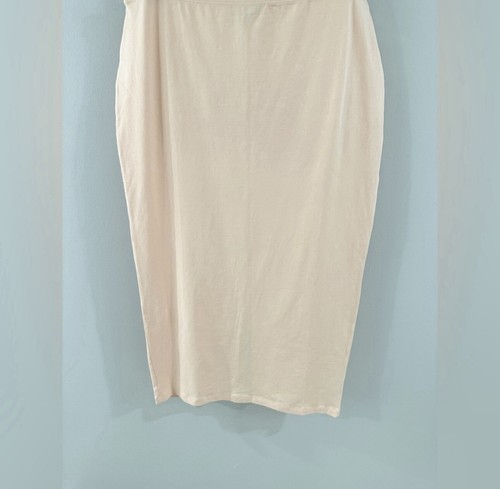 ASOS Elastic Waist Midi Knit Skirt Peach Size 12 - Picture 5 of 7