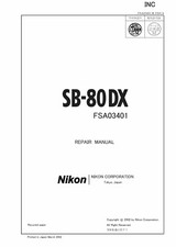 NIKON SB-80DX Camera Flash Service Repair Manual Parts List PDF
