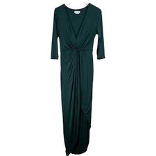 LOVERS AND FRIENDS Size Small Sundance Maxi Dress Jersey Knit Twist Everglade