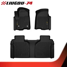 TPE Floor Mats Set Liner Fit For 19-25 Silverado Sierra 1500 2500 3500 Crew Cab