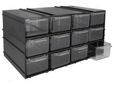 Set Of 12 Storage Drawers In Cabinet Ideal For Crafts Garage Shed