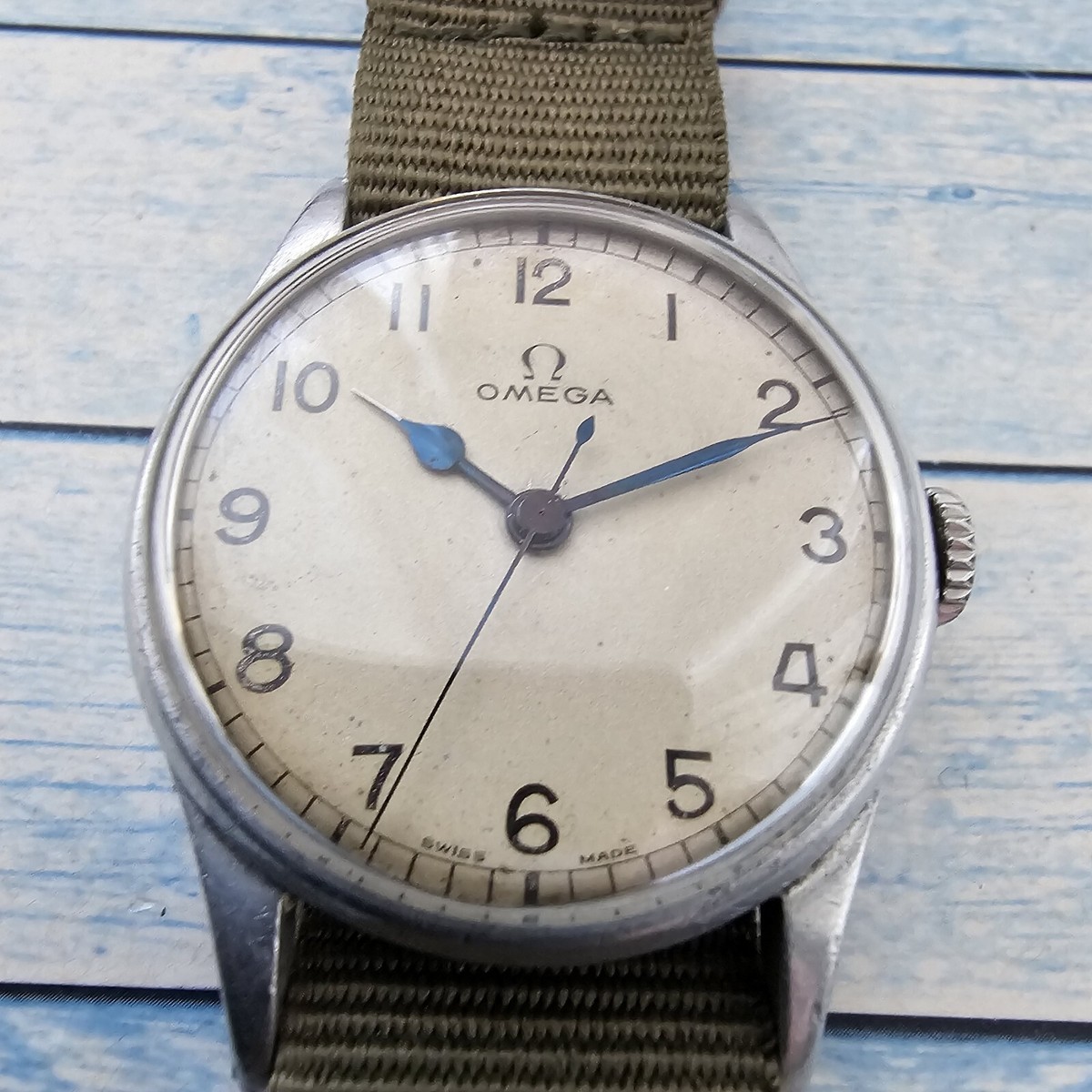 Omega Military Pilot WWII Hand-Winding Men's Watch Serviced!
