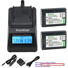 Kastar Battery LCD Fast Charger for Sony NP-FH50 Sony DCR-SR42 DCR-SR45 DCR-SR46